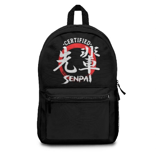 Certified Senpai Japanese Manga Anime Lover Otaku Backpacks