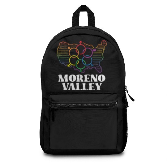 Moreno Valley Pride Flag Pride Month LGBTQ Flag Backpacks