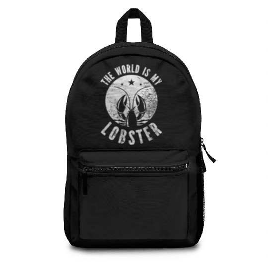 The World Is My Lobster Funny Vintage Graphic Backpacks