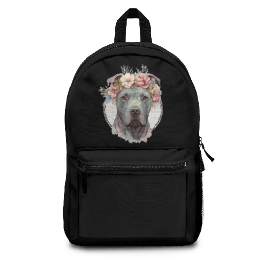 Cute Cane Corso Flower Crown Pet Dog Puppy Backpacks
