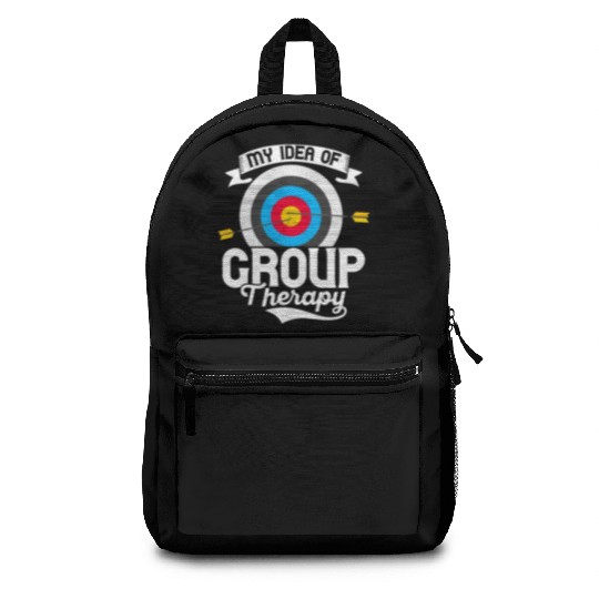 My Idea Of Group Therapy Bow & Arrows Target Arche Backpacks