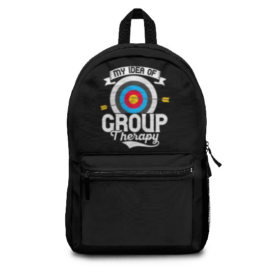 My Idea Of Group Therapy Bow & Arrows Target Arche Backpacks