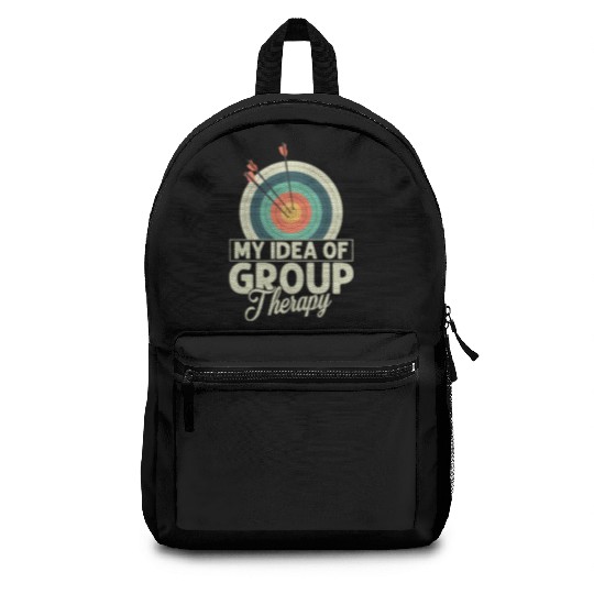 My Idea Of Group Therapy Archery Target Bow & Arro Backpacks