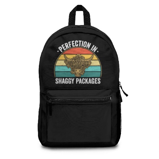 Perfection In Shaggy Packages Highland Cow Backpacks