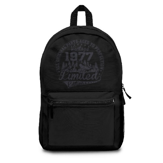 1977 vintage Birthday since 1977 Backpacks
