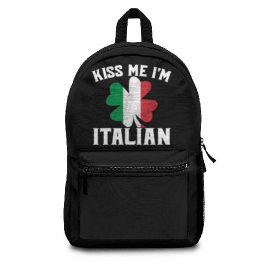 Kiss Me I'm Italian St. Patrick's Day I'm Italian Backpacks