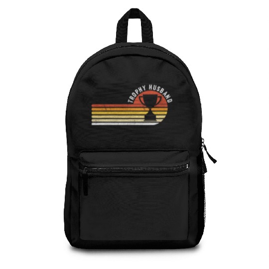 Trophy Husband Funny design for Cool Father or Dad Backpacks