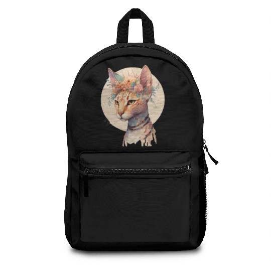 Cute Ocicat Cat Flower Crown Cats Pet Kitten Backpacks