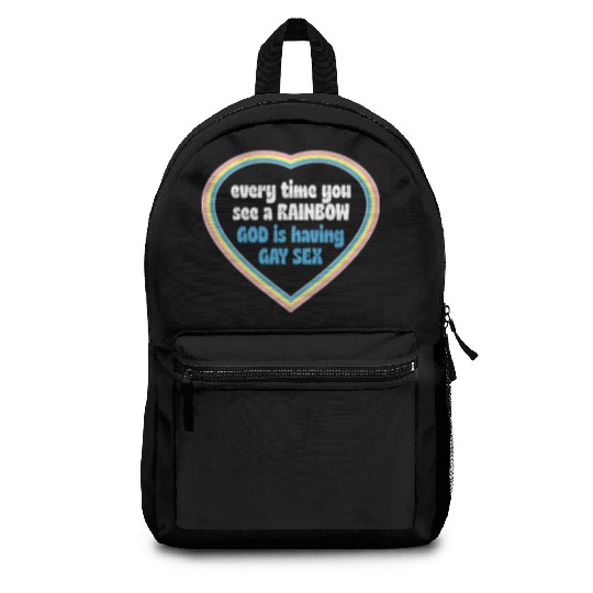 Every Time You See A Rainbow God Is Having Gay sx Backpacks