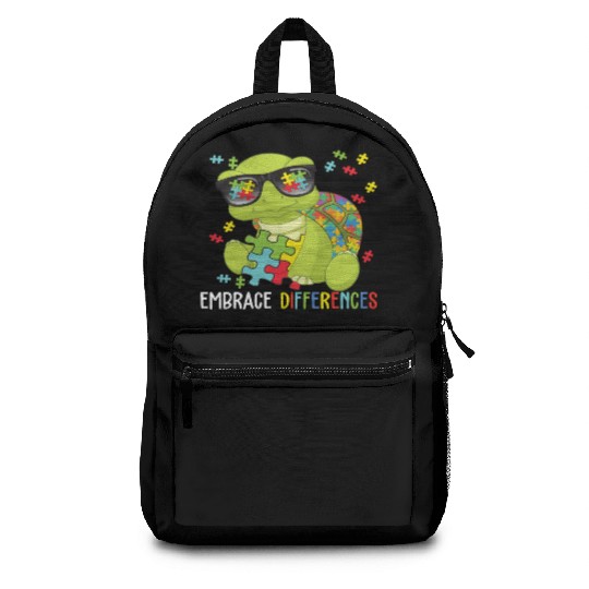 Embrace Differences Turtle Autistic Mothers Day Backpacks