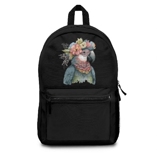 Cute Parrot Macaw Bird Flower Crown Pet Birds Backpacks