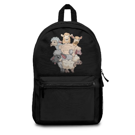 Cute Lamb Farm Animal Lover Farmer Sheep Backpacks