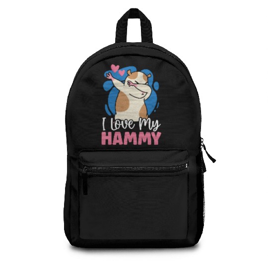 I Love My Hammy Hamster Lover Hamster Owner Rodent Backpacks