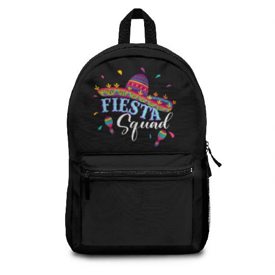 Fiesta Squad Cinco De Mayo Mexican Sombrero Family Backpacks