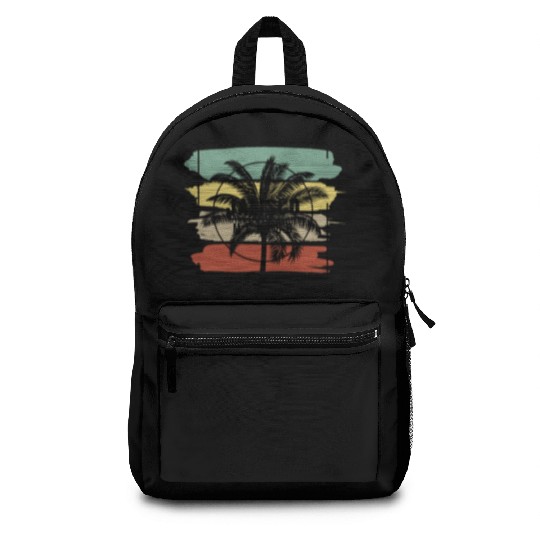 Jalisco Mexico Palm Tree Retro Artistic Backpacks