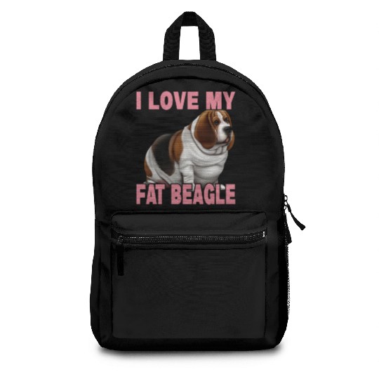 I Love My Fat Beagle Backpacks