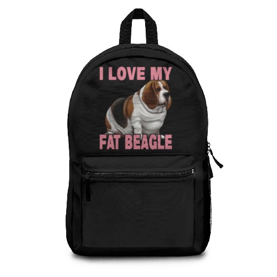 I Love My Fat Beagle Backpacks