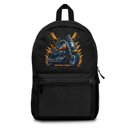Motorcycle Retro illustration Backpacks