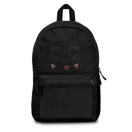 Cat meow design funny and cute Backpacks