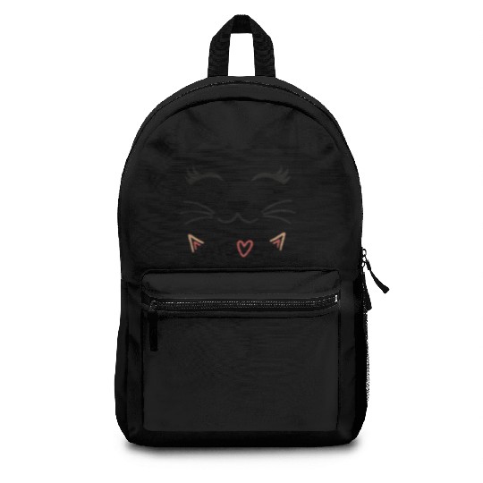 Cat meow design funny and cute Backpacks