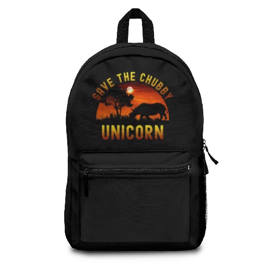 Funny Rhino Chibby Unicorns Save The Chubby Backpacks