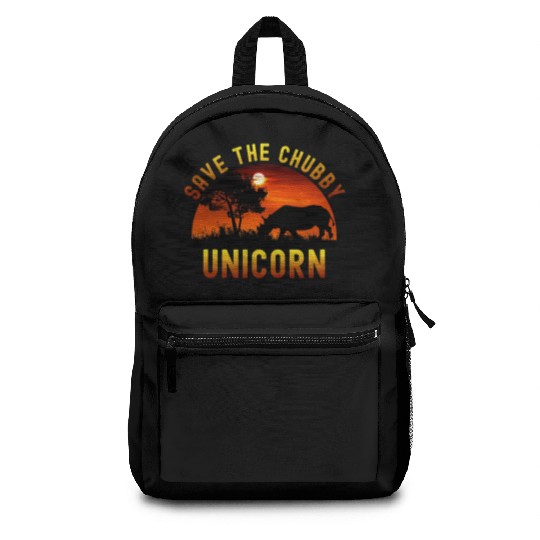 Funny Rhino Chibby Unicorns Save The Chubby Backpacks