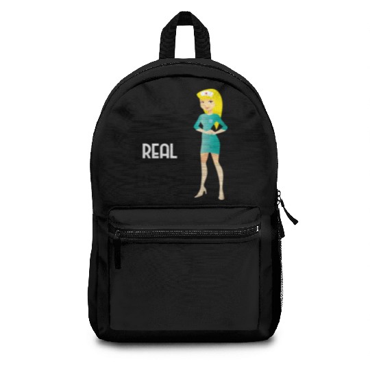 Nurse Aur Real Hero Cartoon Backpacks