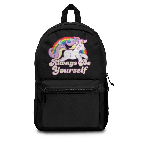 LGBT CSD Be Yourself Gay Lesbian Pride Unicorn Backpacks