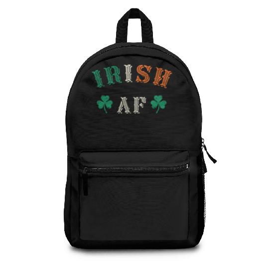 Irish Af Funny St Patricks Day Drinking Backpacks