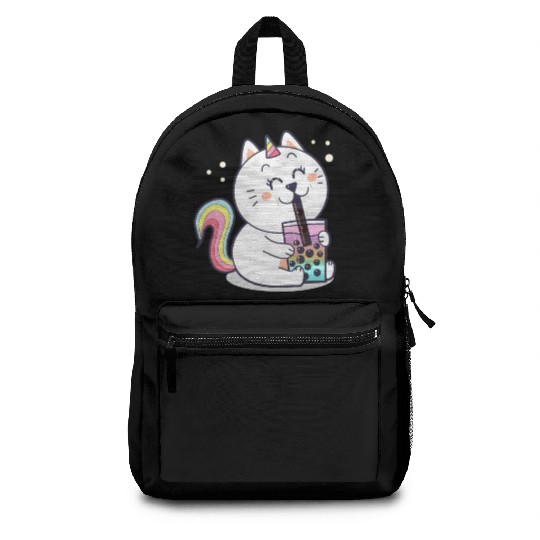 Bubble Tea Cute Kawaii Unicorn Cat Japanese Backpacks