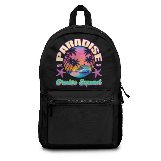 Paradise Cruise Squad: 80's Miami Cruise Ship Backpacks