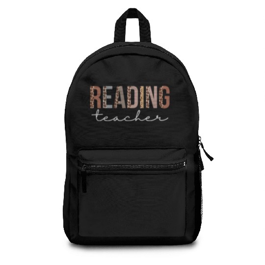 Reading Teacher Leopard Appreciation For Women For Backpacks