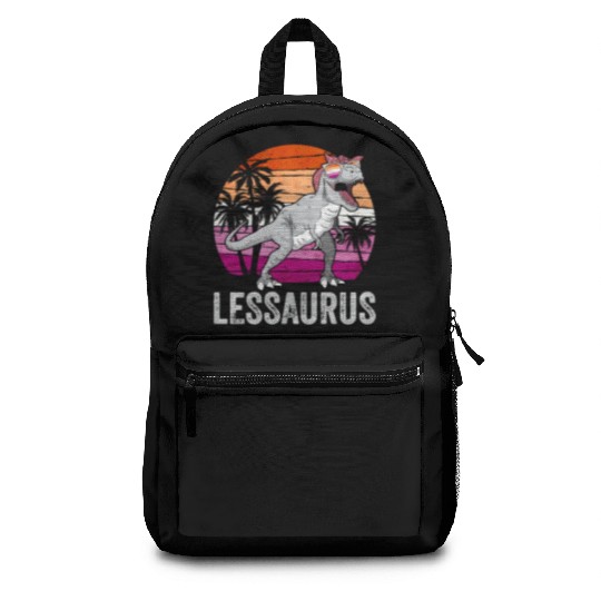 Lesbian Pride Flag Dinosaur Trex LGBTQ Backpacks
