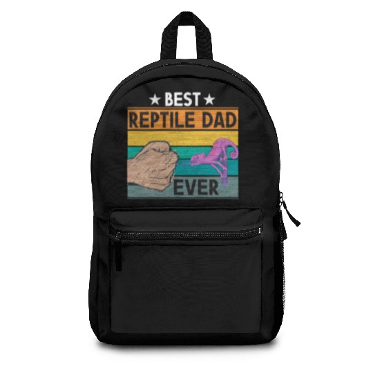 Reptile Dad Ever Lizard Father Daddy Animal Lover Backpacks