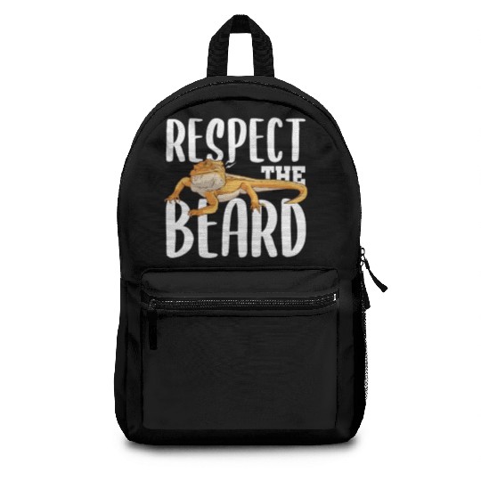 RESPECT THE BEARD Gifts Reptile Lover Keeper Backpacks