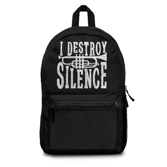 I Destroy Silence Marching Band Trumpet For Backpacks