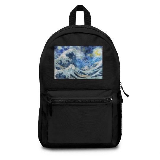 Great Wave During a Starry Night Click on Artist Backpacks