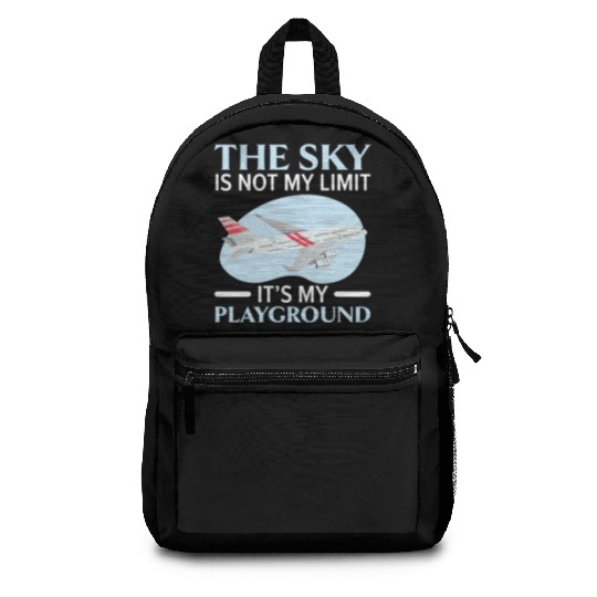 Airplane Plane Pilot Aviator Sky Flight Instructor Backpacks