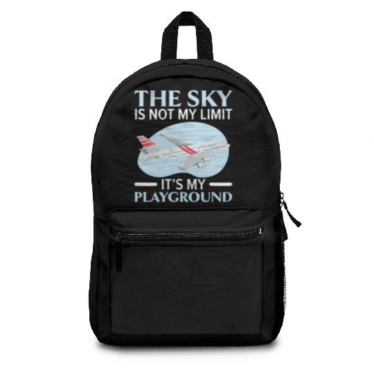 Airplane Plane Pilot Aviator Sky Flight Instructor Backpacks