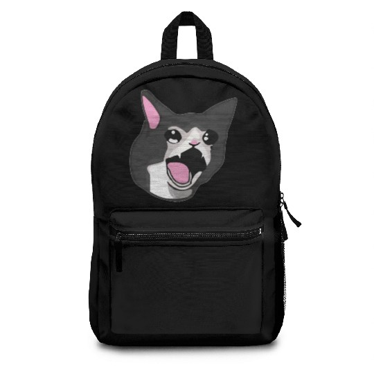Yamero Crying Screaming Cat Meme Cute Japanese Backpacks