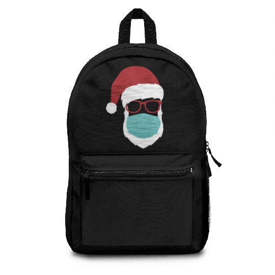 Hipster Santa with Face Mask santa claus 2021 Backpacks