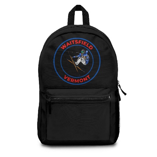 Retro Cool Skiing in Waitsfield Vermont Souvenir Backpacks