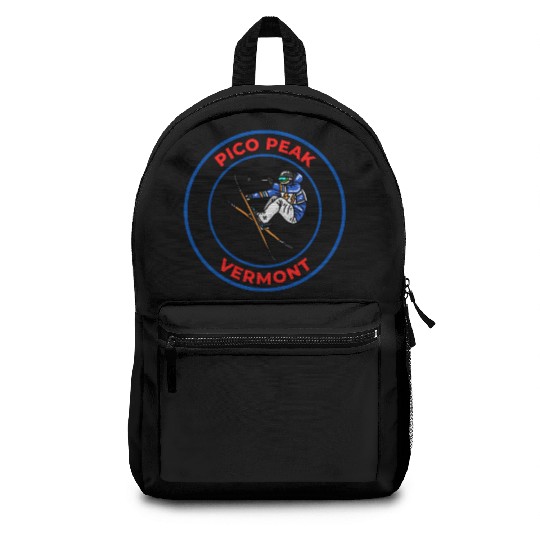 Retro Skiing in Pico Peak Vermont Holiday Souvenir Backpacks