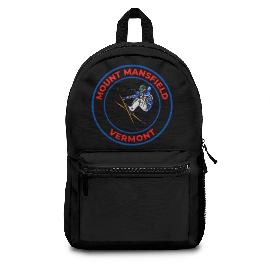 Retro Skiing Mount Mansfield Vermont Souvenir Backpacks