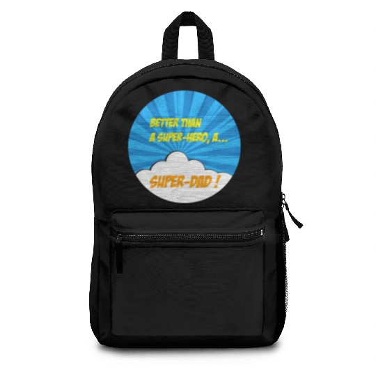 Super-dad super-hero Best dad Father's day Comics Backpacks