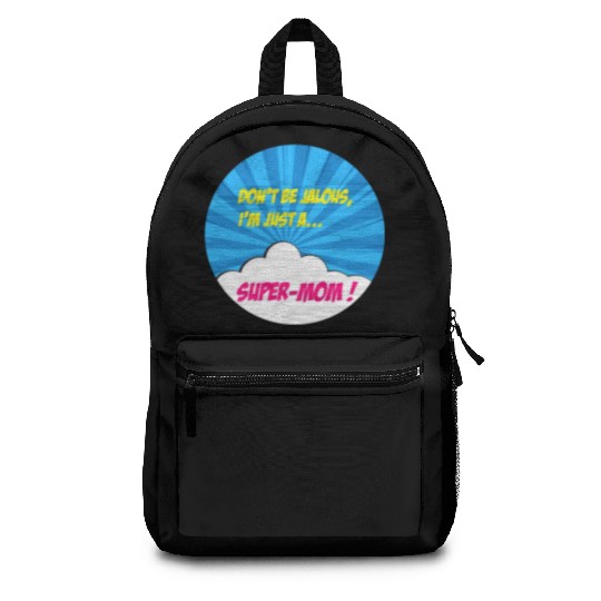 Super-mom super-hero. Best mom Mother's day Comics Backpacks