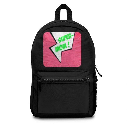 Super-mom super-hero. Best mom Mother's day Comics Backpacks