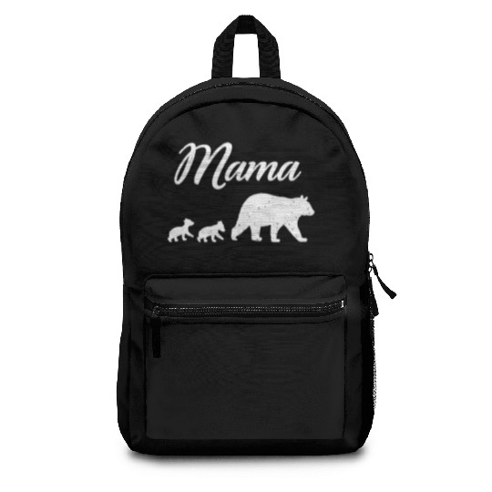 Mama Bear - With Two Cubs Twin Mom Mother's Day Gi Backpacks