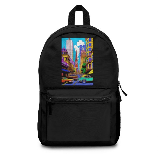 "Maximalist Chaos: chaotic stunning San Francisco Backpacks