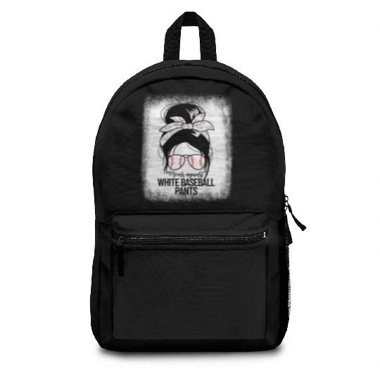Moms Against White Baseball Pants Mom's Baseballba Backpacks